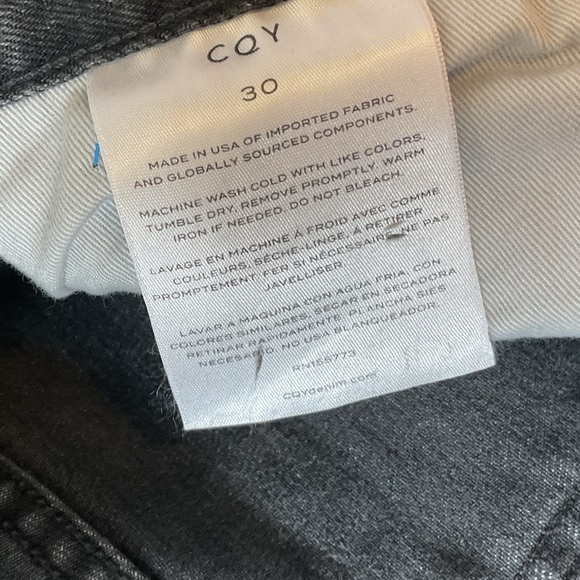 NWT CQY Distressed Icon Oblivian Gray Black Jeans Vintage Slim Size 30 - Picture 9 of 11
